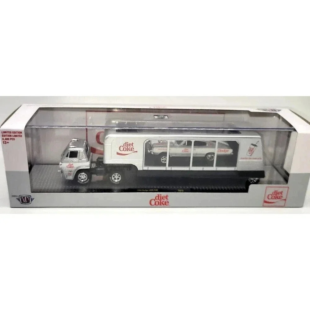 M2 Machines Diet Coke Hauler  1966 Dodge L600 COE & 1966 Dodge Charger...